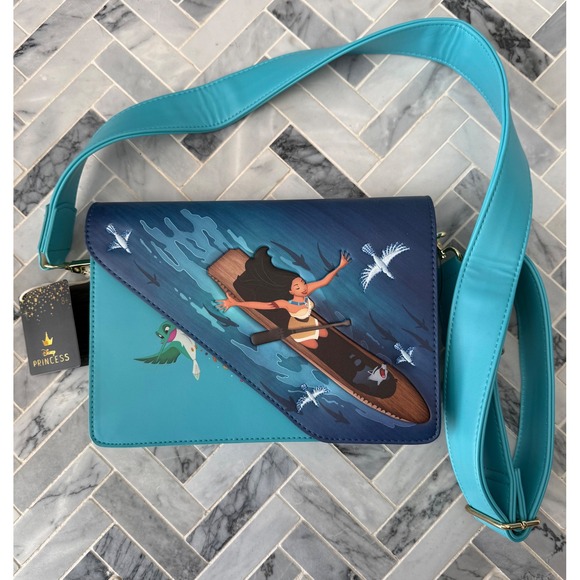 Loungefly Handbags - Disney Loungefly Pocahontas Crossbody Just Around The River Bend NWT